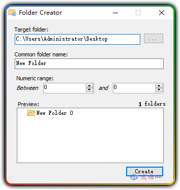 Folder Creator 1.0 批量创建文件夹绿色免费版 - 优源网-优源网